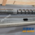 杰德 出口越南的單排氣造粒機螺桿機筒 技術精湛 塑化優(yōu)良-舟山市杰德機械有限公司，擠出機螺桿，注塑機螺桿，舟山螺桿，螺桿廠